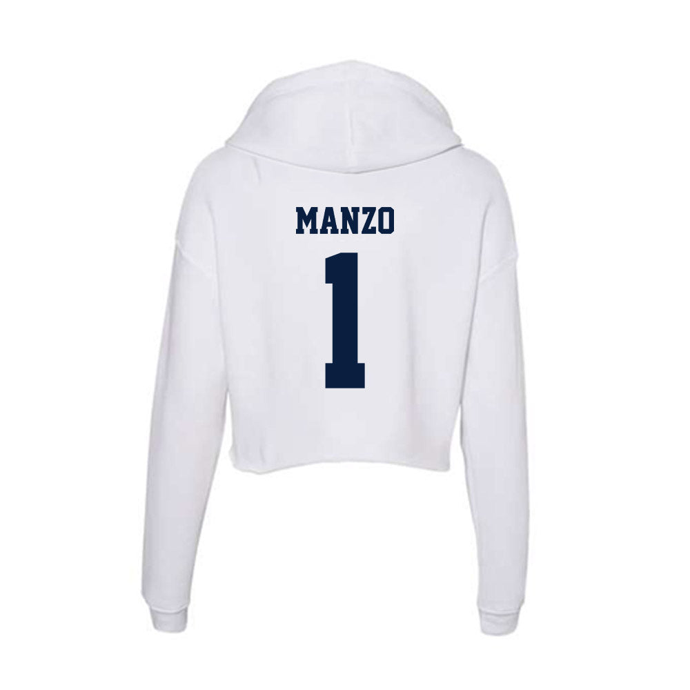 Northern Arizona - NCAA Women's Soccer : Natalie Manzo - Women's Crop Fleece Hoodie-1