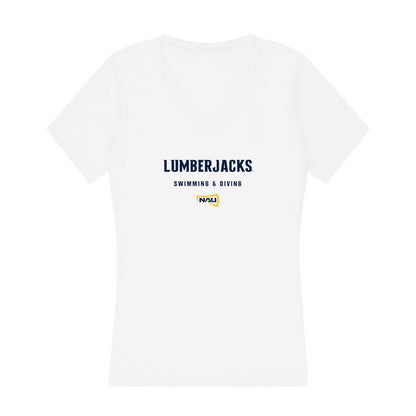 Northern Arizona - NCAA Women's Swimming & Diving : Abbie Miller - Women's V-Neck T-Shirt-0