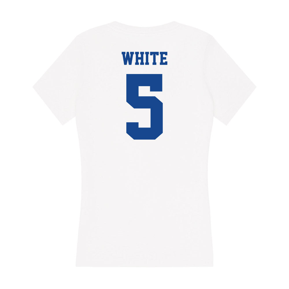 CNU - NCAA Football : Gunner White - Women's V-Neck T-Shirt-1