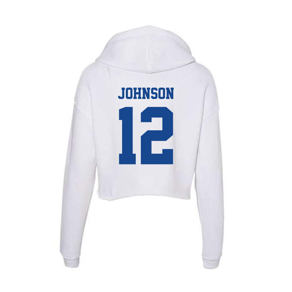 CNU - NCAA Football : Tahir Johnson - Women's Crop Fleece Hoodie-1