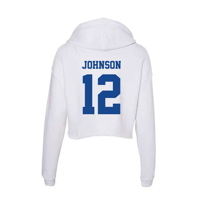 CNU - NCAA Football : Tahir Johnson - Women's Crop Fleece Hoodie-1