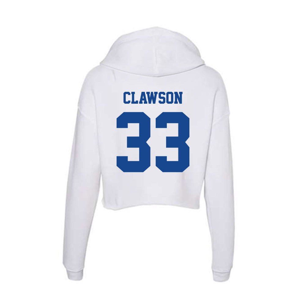 CNU - NCAA Football : Charlie Clawson - Women's Crop Fleece Hoodie-1