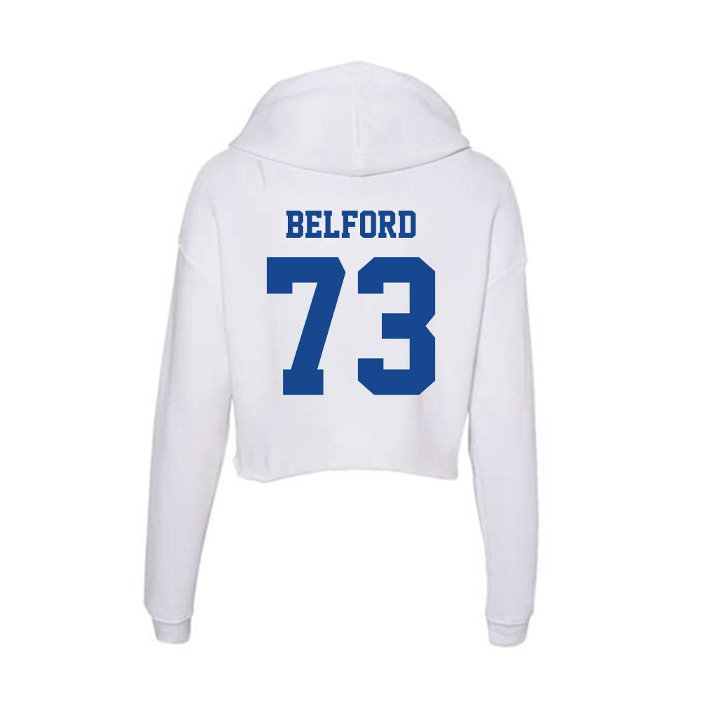 CNU - NCAA Football : Andrew Belford - Women's Crop Fleece Hoodie-1