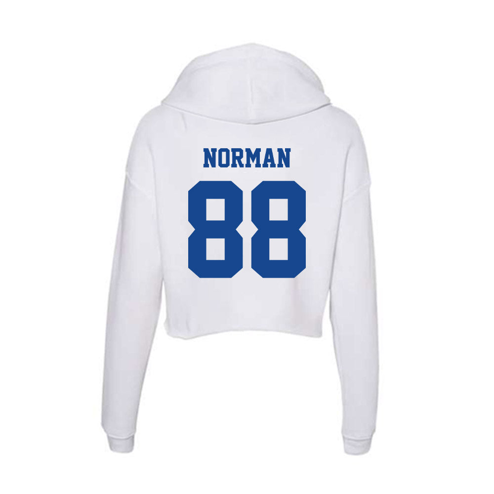 CNU - NCAA Football : Deven Norman - Women's Crop Fleece Hoodie-1