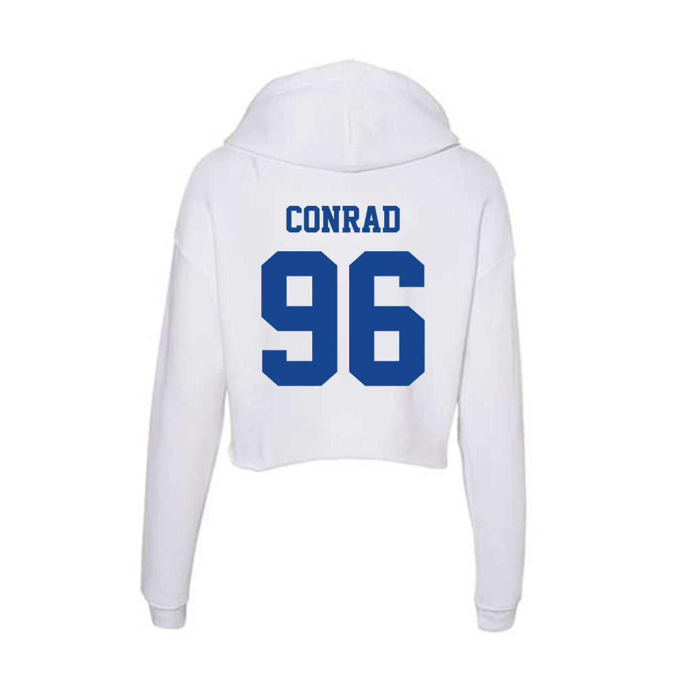 CNU - NCAA Football : Walker Conrad - Women's Crop Fleece Hoodie-1