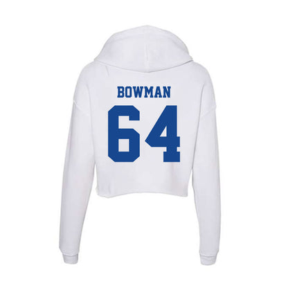 CNU - NCAA Football : Easton Bowman - Women's Crop Fleece Hoodie-1