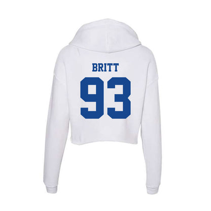 CNU - NCAA Football : Jaylen Britt - Women's Crop Fleece Hoodie-1