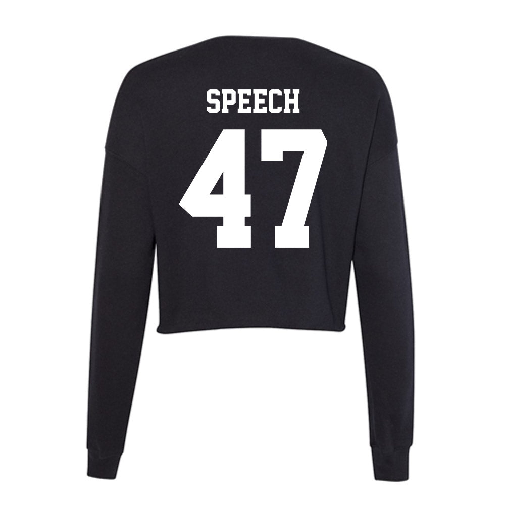 New Mexico - NCAA Football : Drew Speech - Women's Cropped Crew Fleece-1