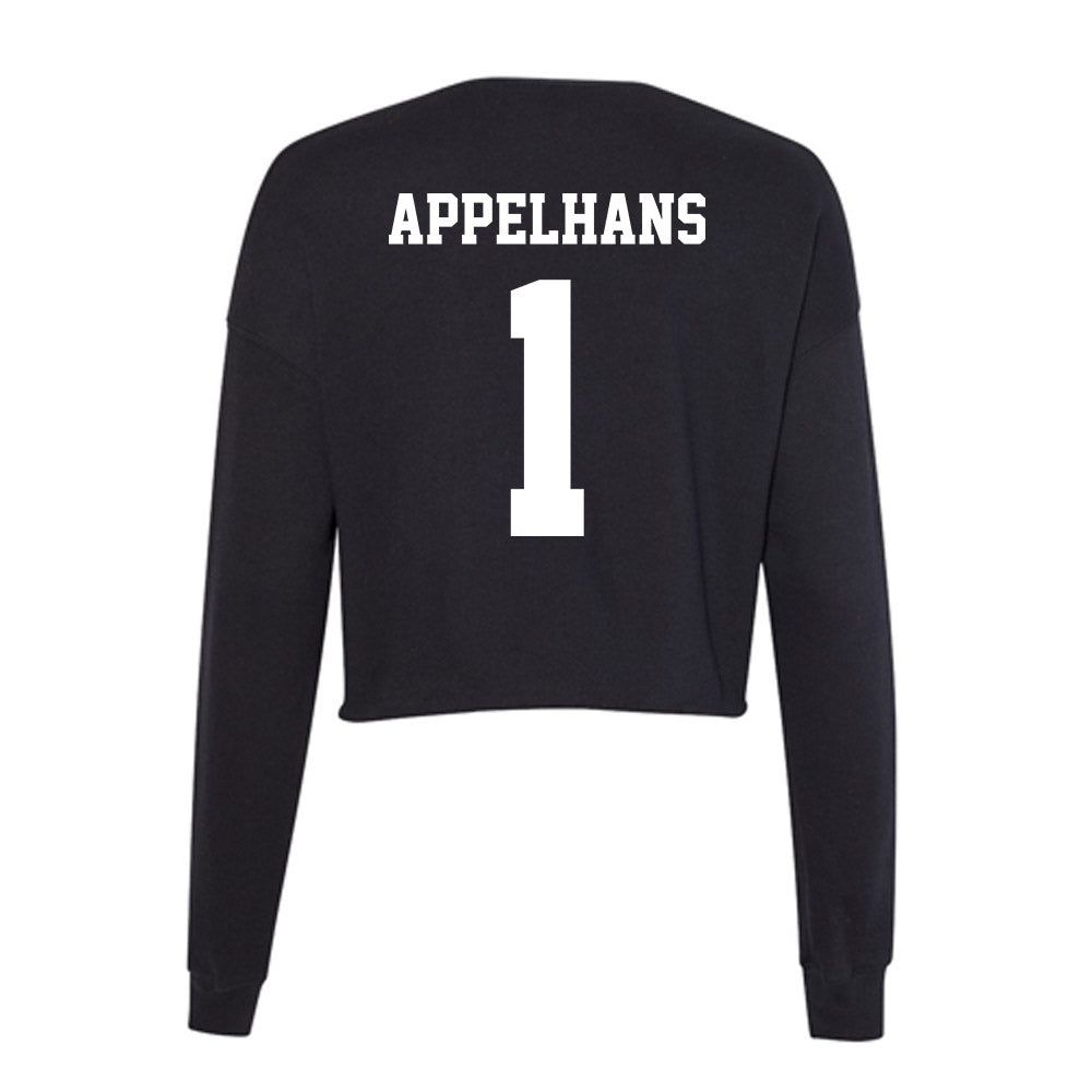 New Mexico - NCAA Men's Basketball : Braden Appelhans - Women's Cropped Crew Fleece-1