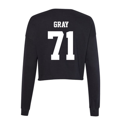 New Mexico - NCAA Football : Travis Gray - Women's Cropped Crew Fleece-1