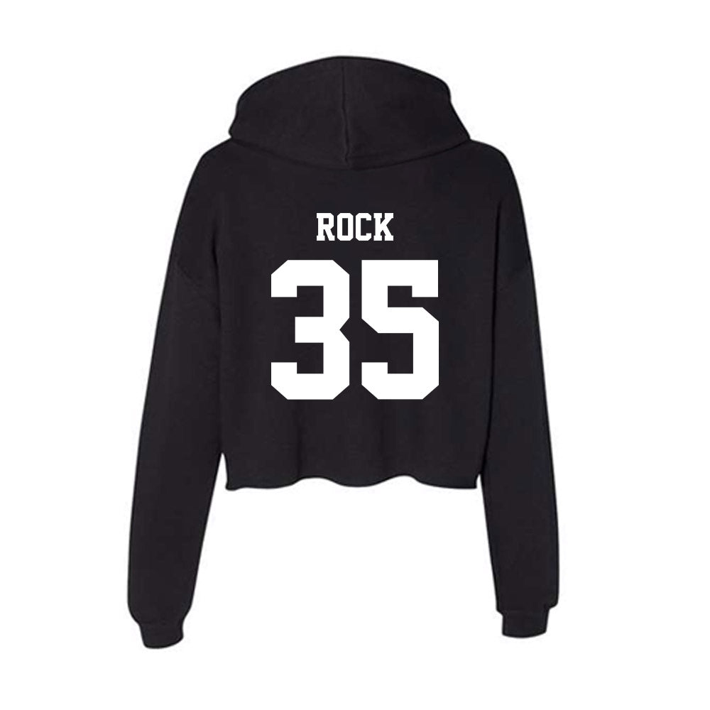 New Mexico - NCAA Men's Basketball : JT Rock - Women's Crop Fleece Hoodie-1