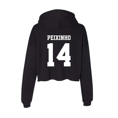 New Mexico - NCAA Women's Basketball : Leonor Peixinho - Women's Crop Fleece Hoodie-1
