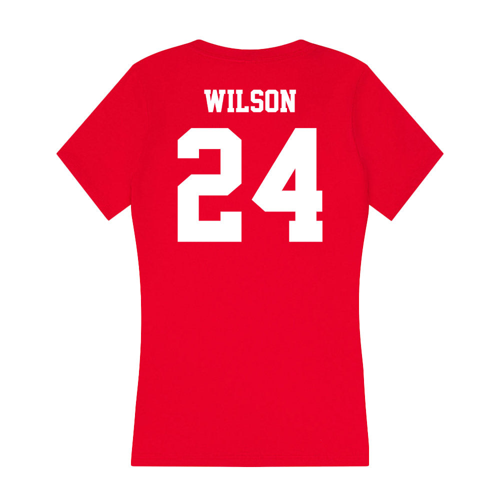 New Mexico - NCAA Football : Jayden Wilson - Women's V-Neck T-Shirt-1