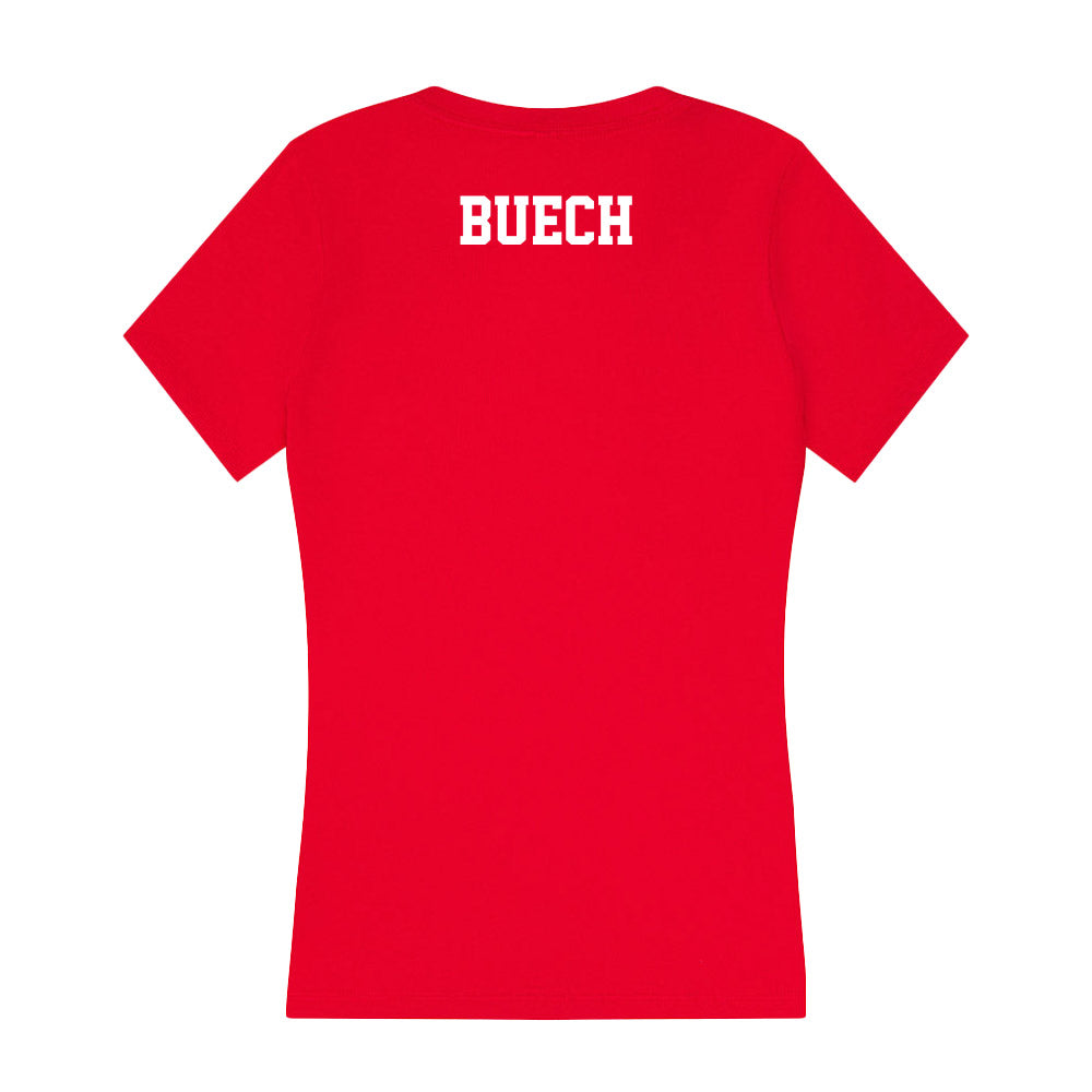 New Mexico - NCAA Men's Golf : Luis Buech - Women's V-Neck T-Shirt-1