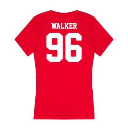 New Mexico - NCAA Football : Garrison Walker - Women's V-Neck T-Shirt-1