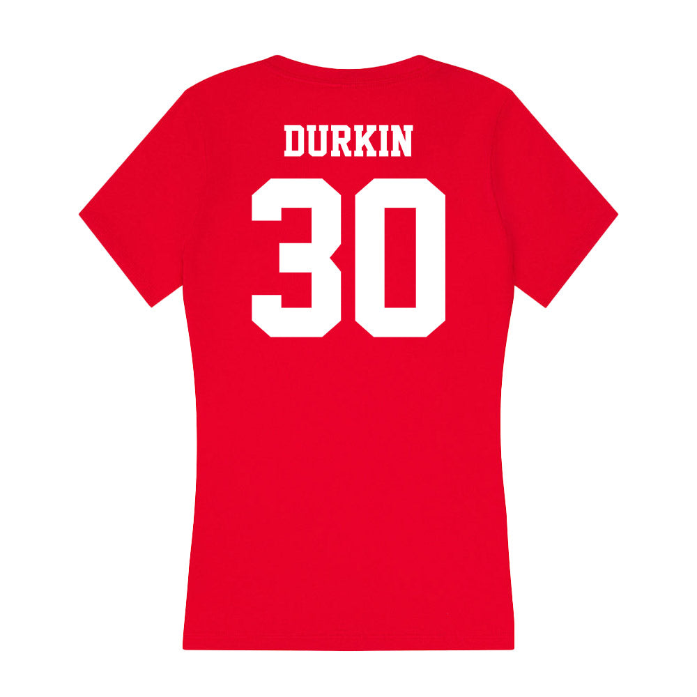 New Mexico - NCAA Football : Brendan Durkin - Women's V-Neck T-Shirt-1