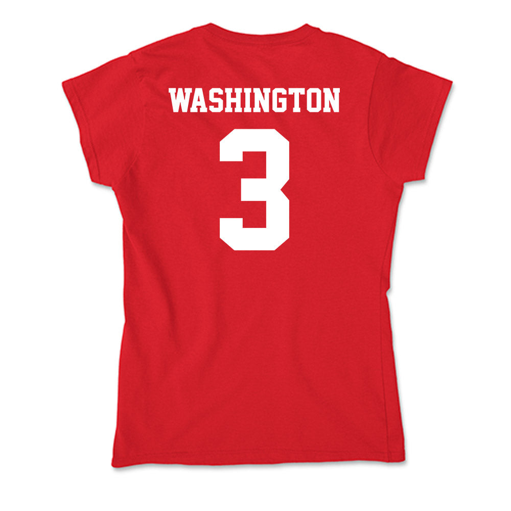 New Mexico - NCAA Men's Basketball : Tru Washington - Soft Style Women’s T-Shirt-1