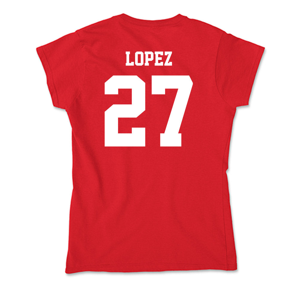 New Mexico - NCAA Baseball : David Lopez - Soft Style Women’s T-Shirt-1