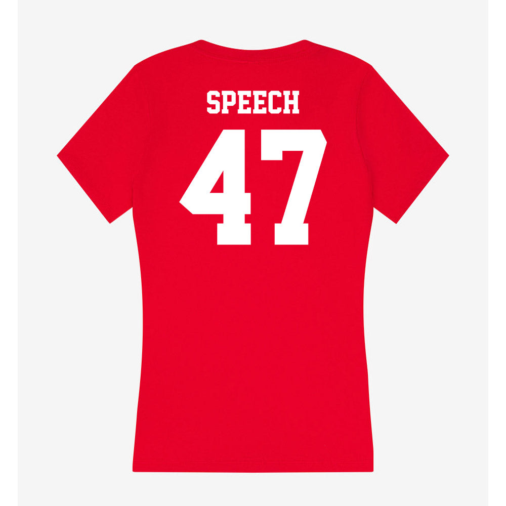 New Mexico - NCAA Football : Drew Speech - Women's V-Neck T-Shirt-1