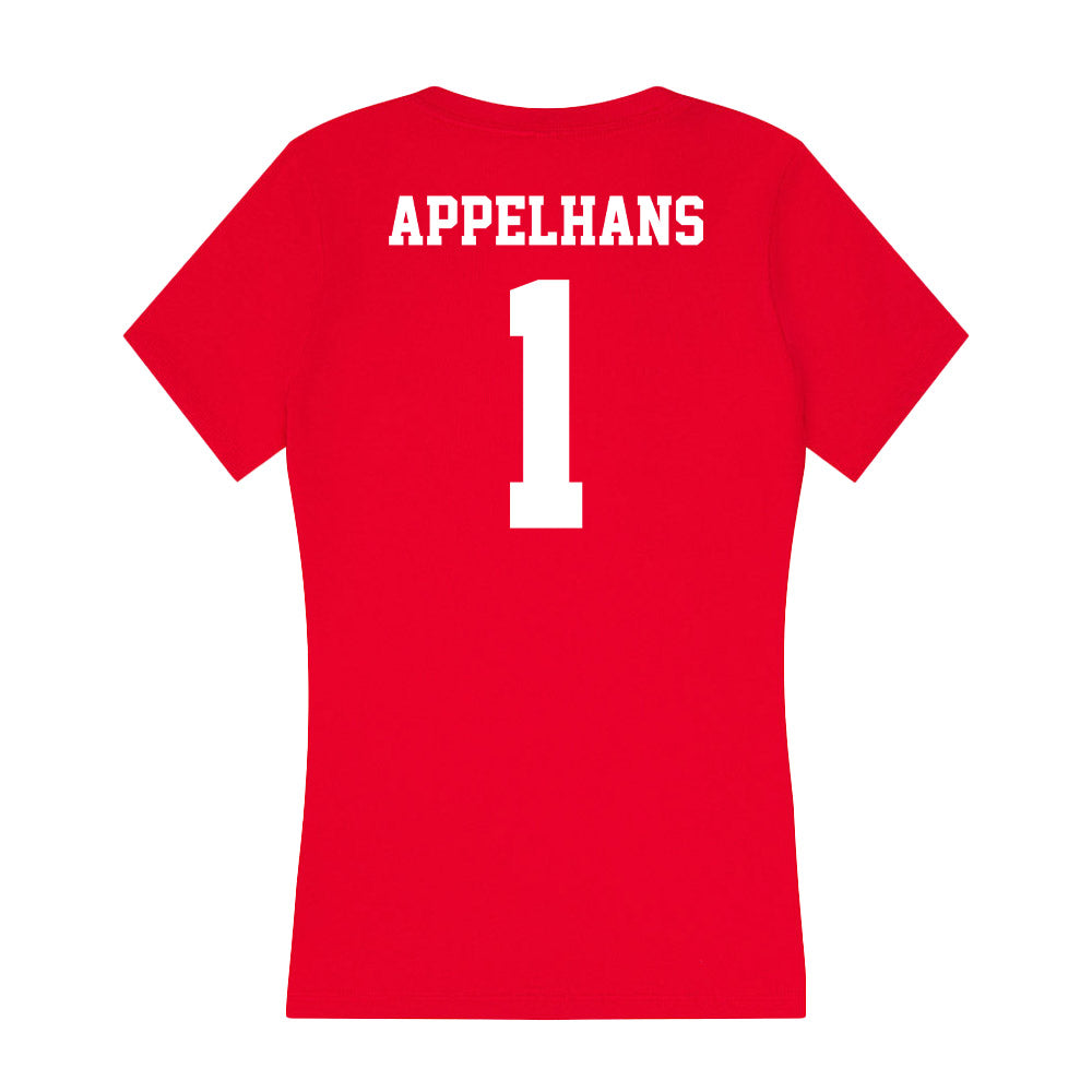 New Mexico - NCAA Men's Basketball : Braden Appelhans - Women's V-Neck T-Shirt-1