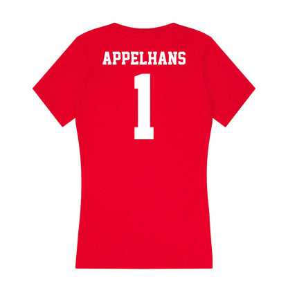 New Mexico - NCAA Men's Basketball : Braden Appelhans - Women's V-Neck T-Shirt-1