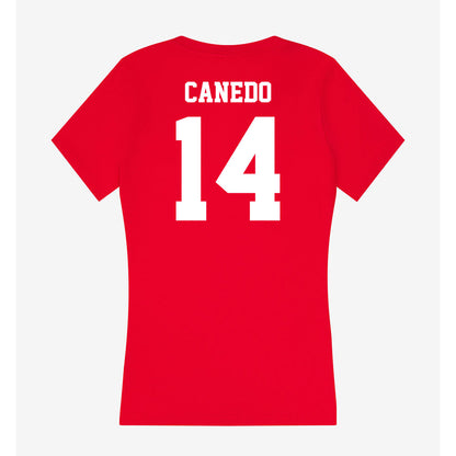 New Mexico - NCAA Women's Volleyball : Camila Canedo - Women's V-Neck T-Shirt-1
