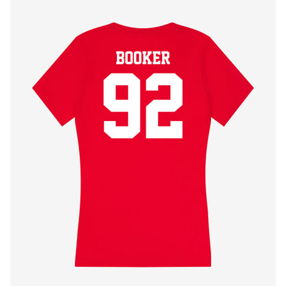 New Mexico - NCAA Football : Brian Booker - Women's V-Neck T-Shirt-1