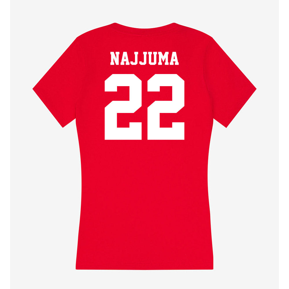New Mexico - NCAA Women's Basketball : Maria Najjuma - Women's V-Neck T-Shirt-1