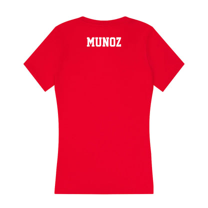 New Mexico - NCAA Men's Track & Field : Antonio Munoz - Women's V-Neck T-Shirt-1