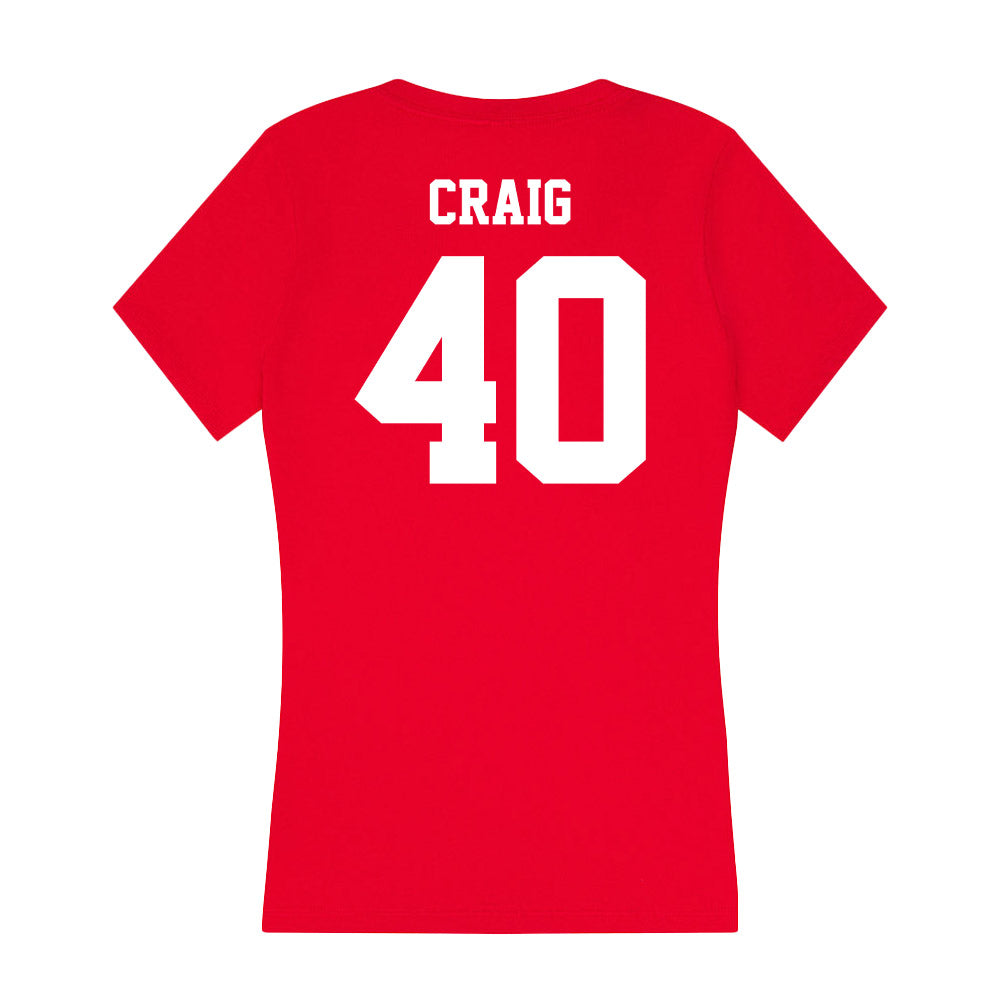 New Mexico - NCAA Women's Basketball : Clarissa Craig - Women's V-Neck T-Shirt-1