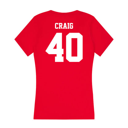 New Mexico - NCAA Women's Basketball : Clarissa Craig - Women's V-Neck T-Shirt-1