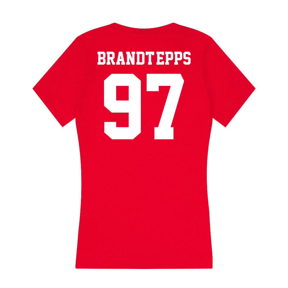 New Mexico - NCAA Football : Devin Brandt-Epps - Women's V-Neck T-Shirt-1