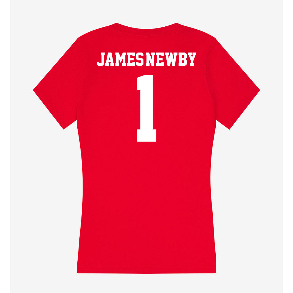 New Mexico - NCAA Football : Keyshawn James-Newby - Women's V-Neck T-Shirt-1