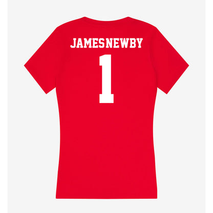New Mexico - NCAA Football : Keyshawn James-Newby - Women's V-Neck T-Shirt-1