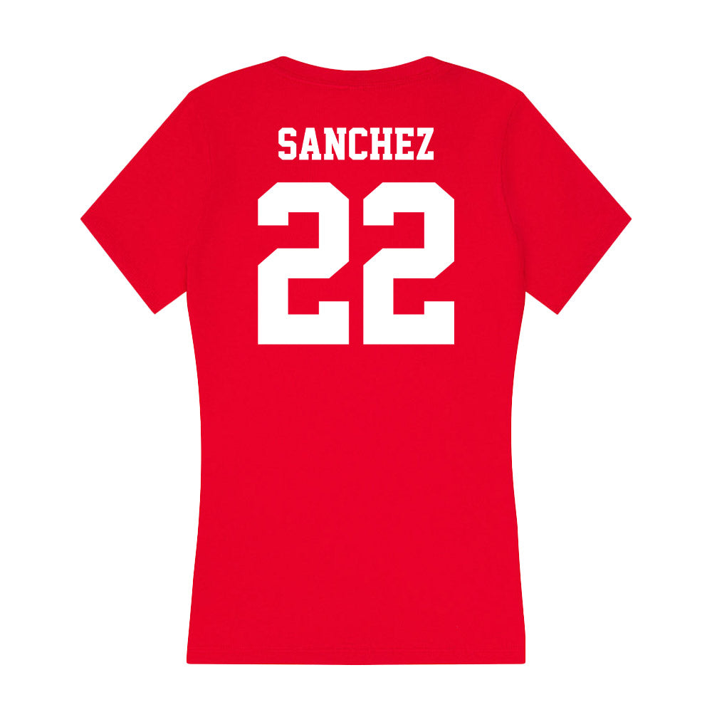 New Mexico - NCAA Women's Soccer : Savanah Sanchez - Women's V-Neck T-Shirt-1