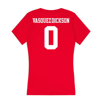 New Mexico - NCAA Softball : DeNae Vasquez-Dickson - Women's V-Neck T-Shirt-1