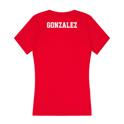 New Mexico - NCAA Women's Track & Field : Zennia Gonzalez - Women's V-Neck T-Shirt-1