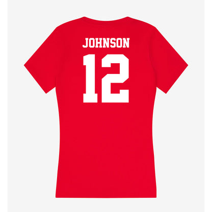 New Mexico - NCAA Football : Jon Johnson - Women's V-Neck T-Shirt-1