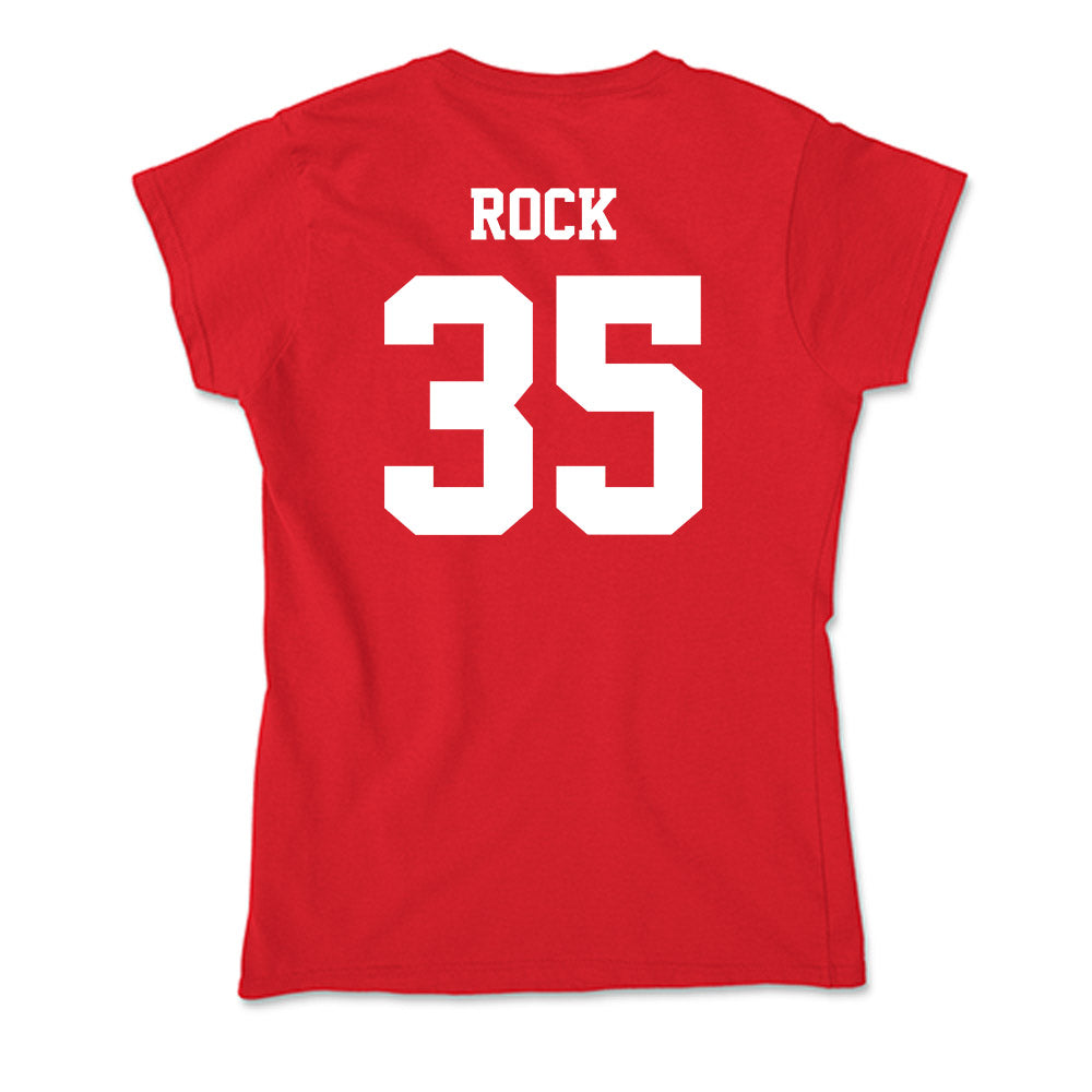 New Mexico - NCAA Men's Basketball : JT Rock - Soft Style Women’s T-Shirt-1