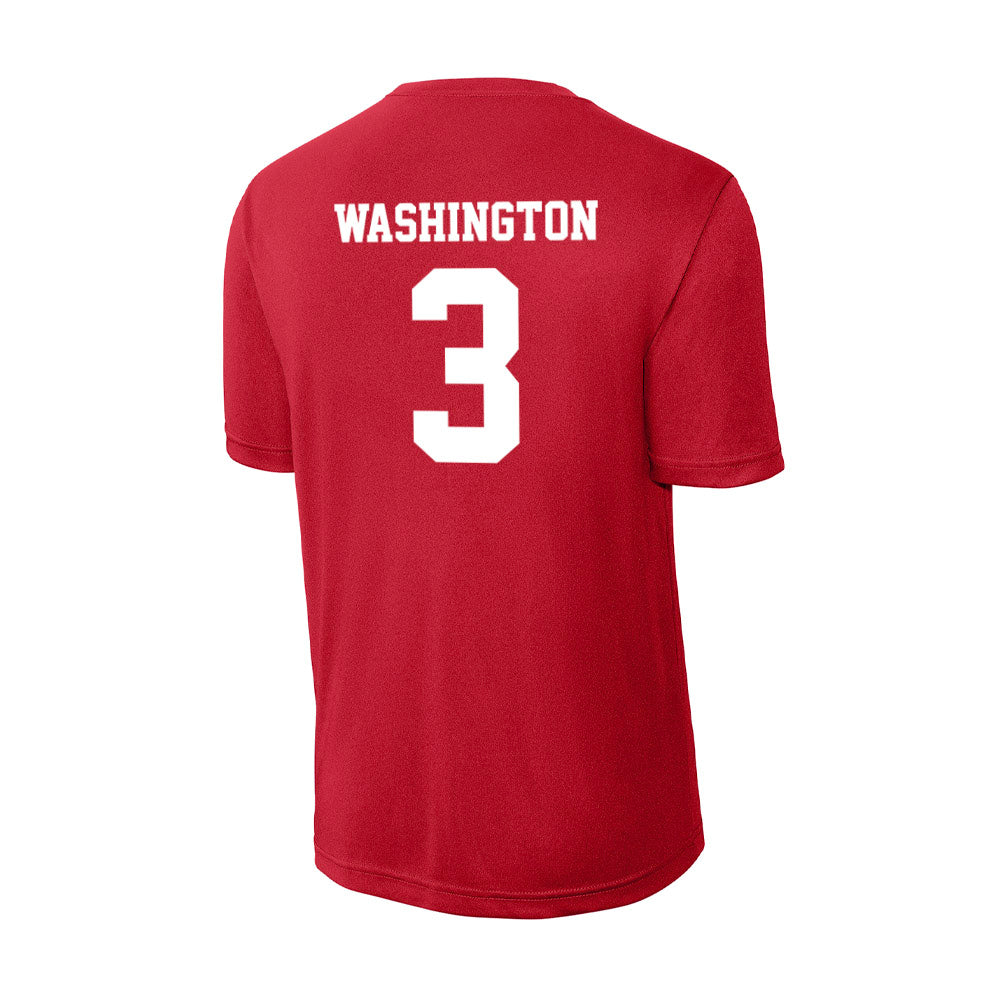 New Mexico - NCAA Men's Basketball : Tru Washington - Activewear T-Shirt-1