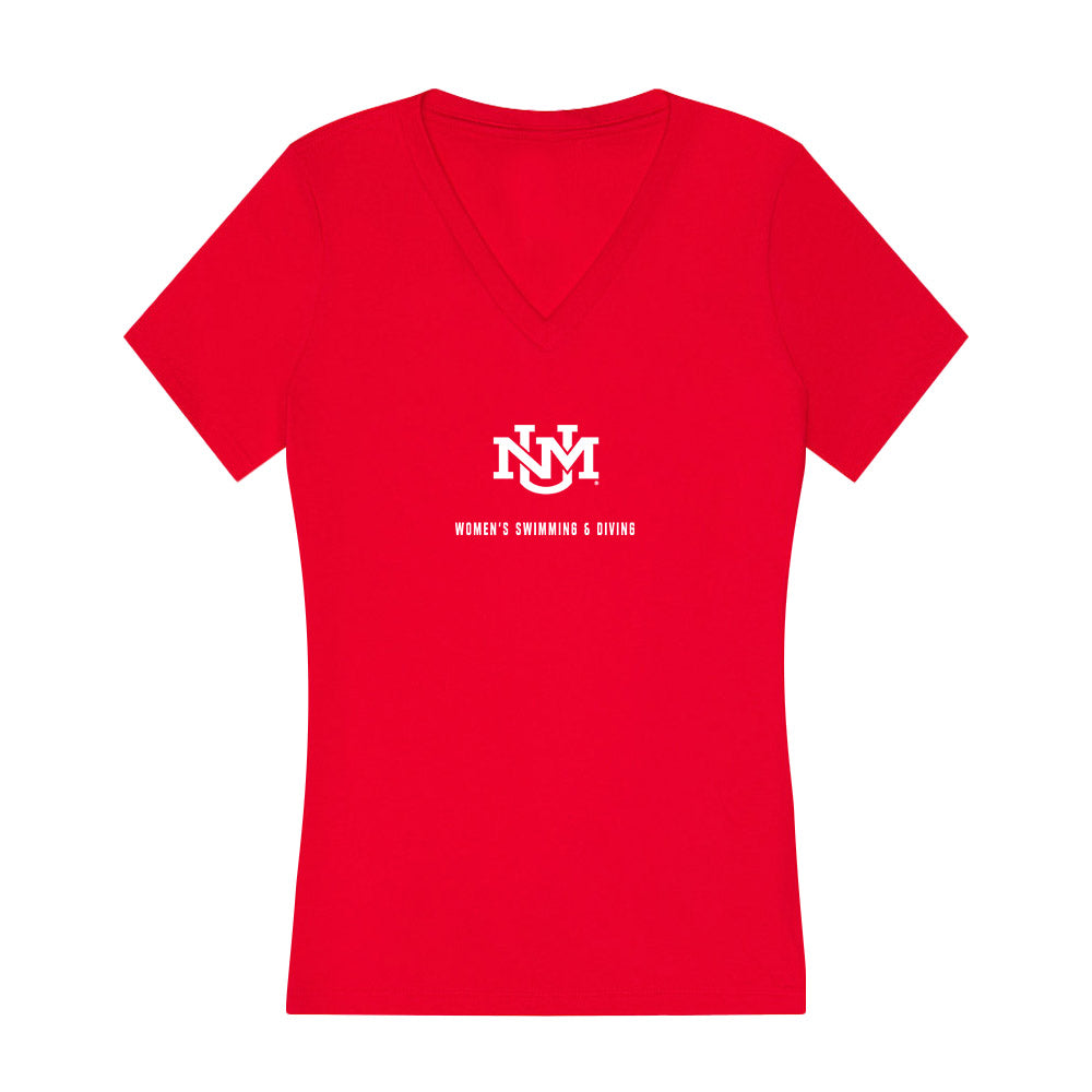 New Mexico - NCAA Women's Swimming & Diving : Ellie Broughton - Women's V-Neck T-Shirt-0