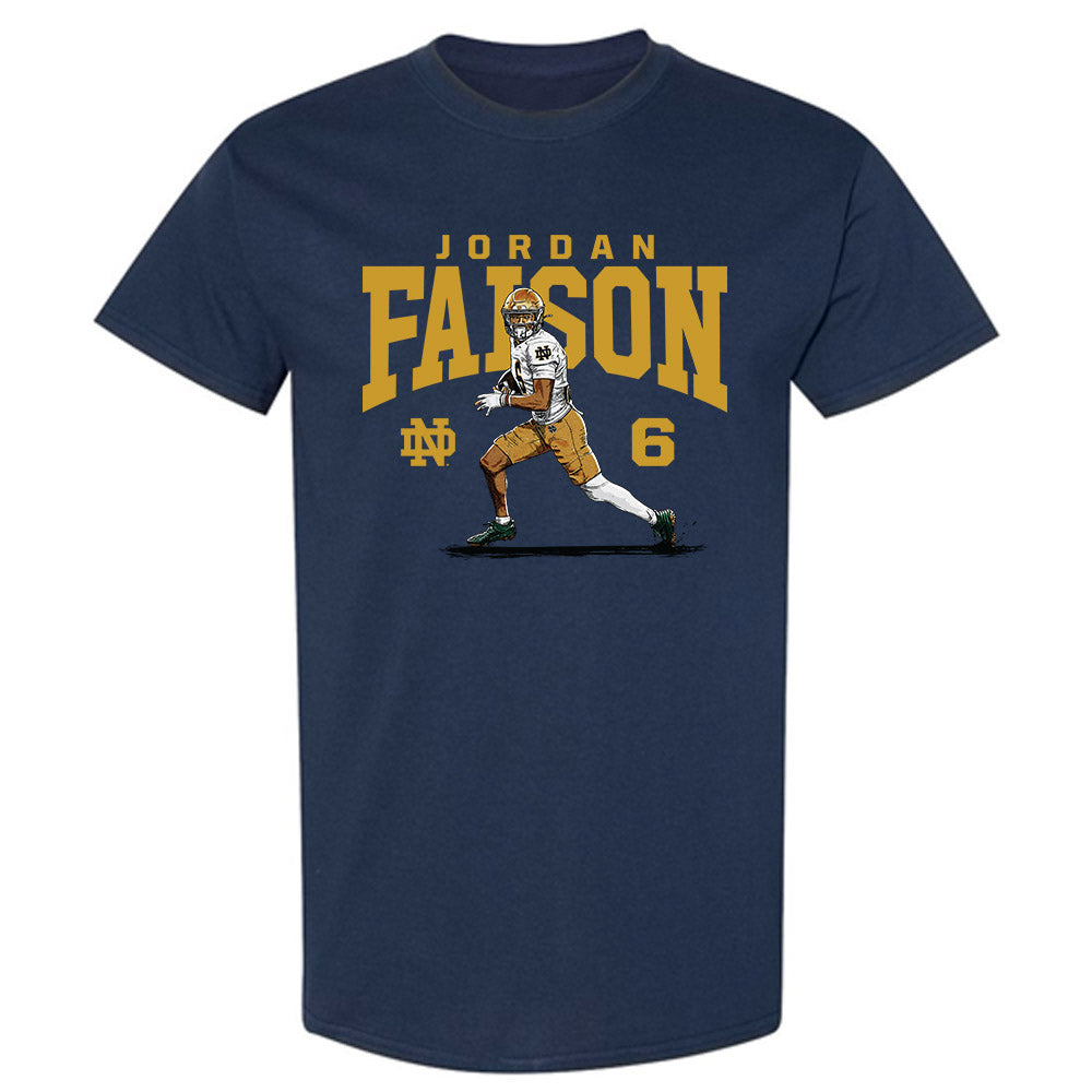Notre Dame - NCAA Football : Jordan Faison - T-Shirt-0