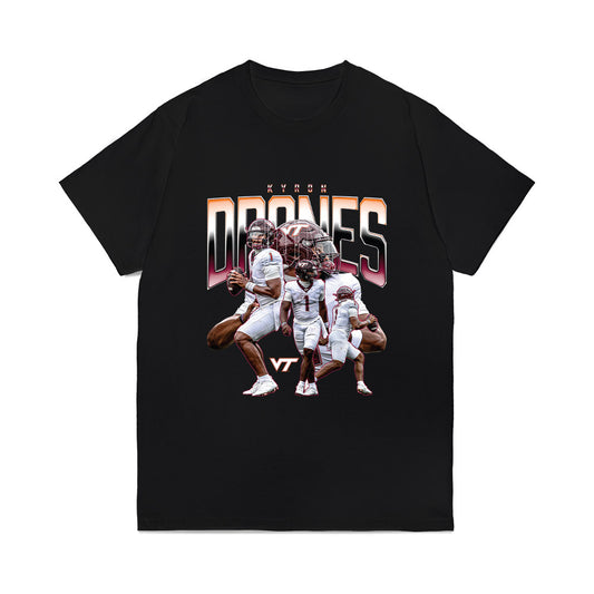 Virginia Tech - NCAA Football : Kyron Drones - Collage Comfort Colors T-Shirt-0