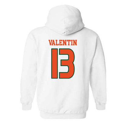 Miami - NCAA Women's Volleyball : Marla Valentin - Replica Shersey Hooded Sweatshirt