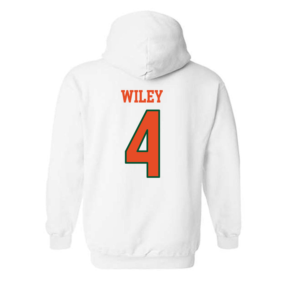 Miami - NCAA Women's Volleyball : Logan Wiley - Replica Shersey Hooded Sweatshirt-1