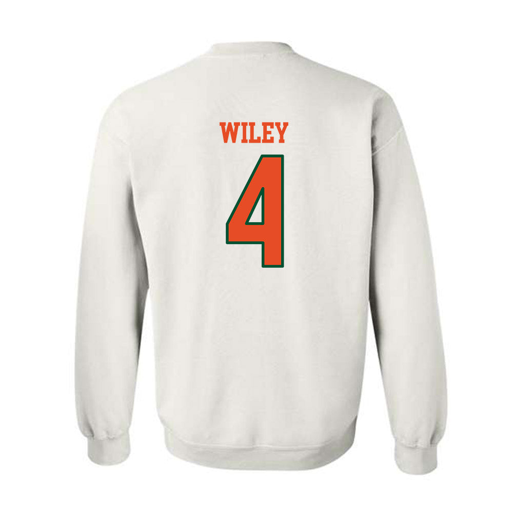 Miami - NCAA Women's Volleyball : Logan Wiley - Replica Shersey Crewneck Sweatshirt-1