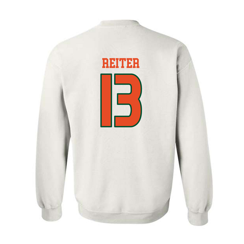 Miami - NCAA Women's Volleyball : Billie Reiter - Replica Shersey Crewneck Sweatshirt-1