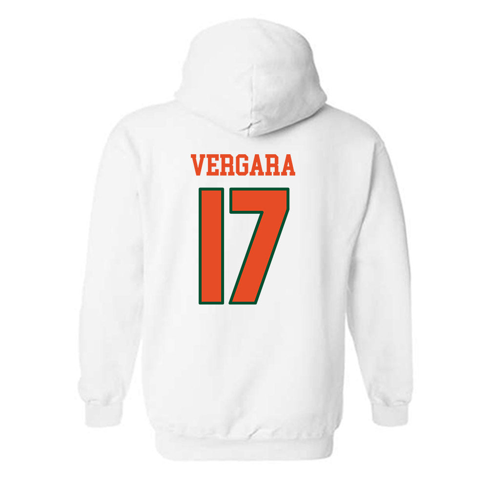 Miami - NCAA Women's Volleyball : Jazmin Vergara - Replica Shersey Hooded Sweatshirt-1