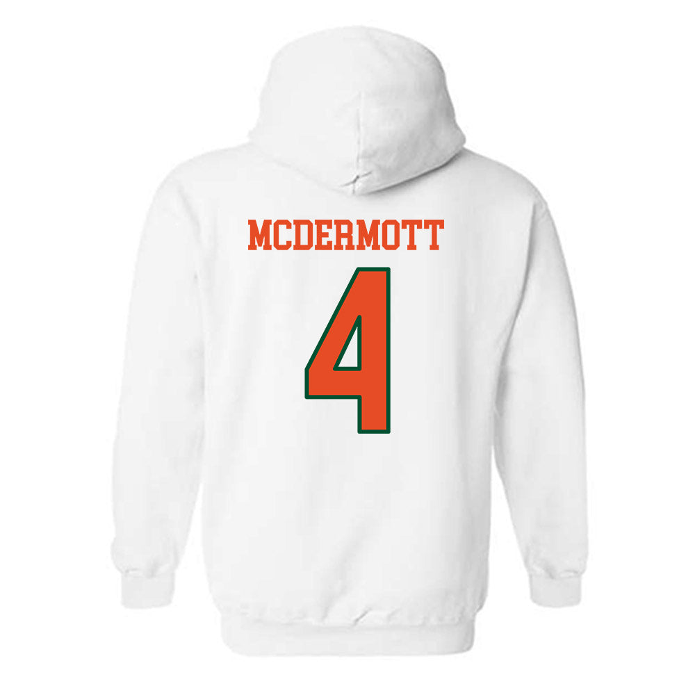 Miami - Women's Volleyball Alumni : Brooke McDermott - Replica Shersey Hooded Sweatshirt