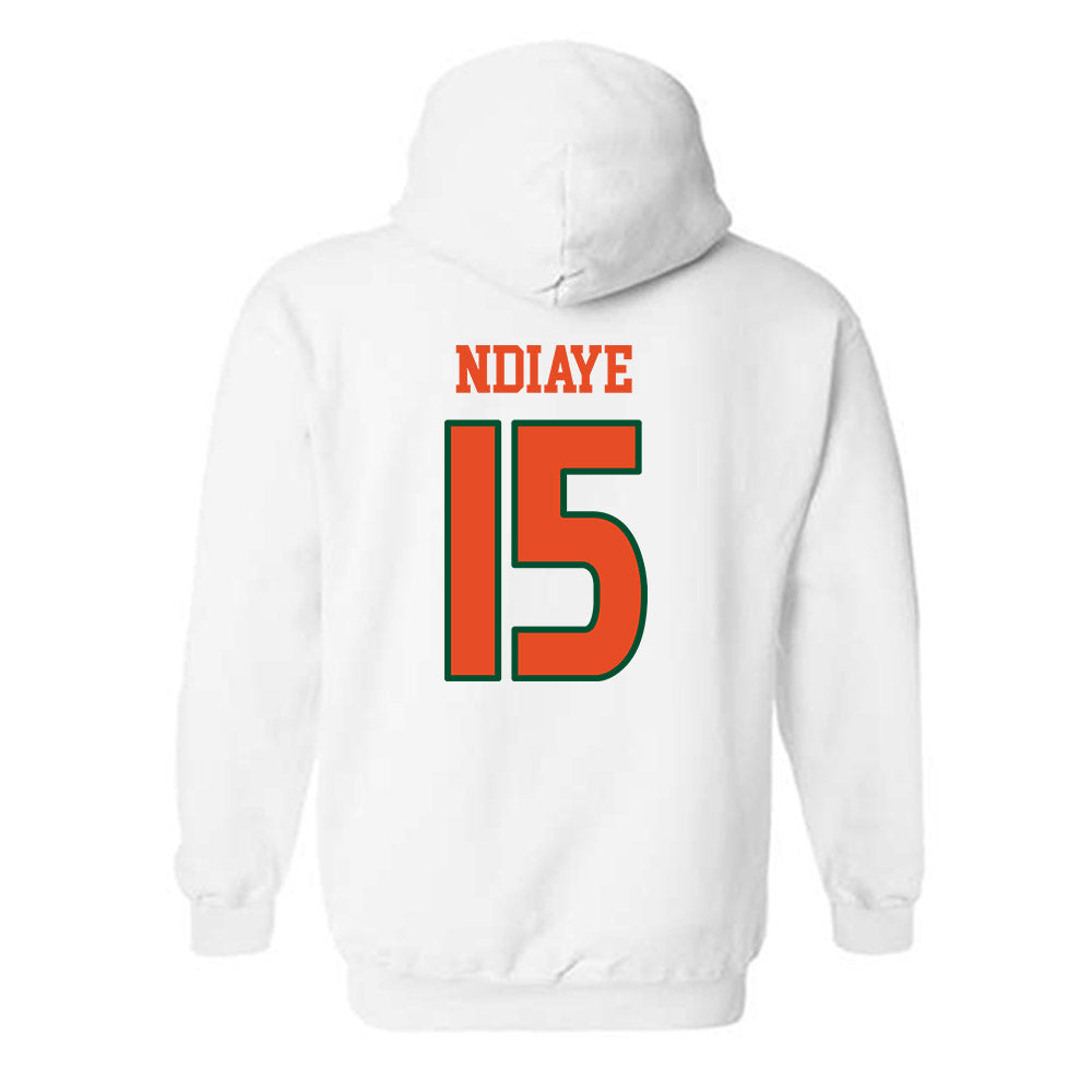 Miami - NCAA Women's Volleyball : Amina Ndiaye - Replica Shersey Hooded Sweatshirt-1